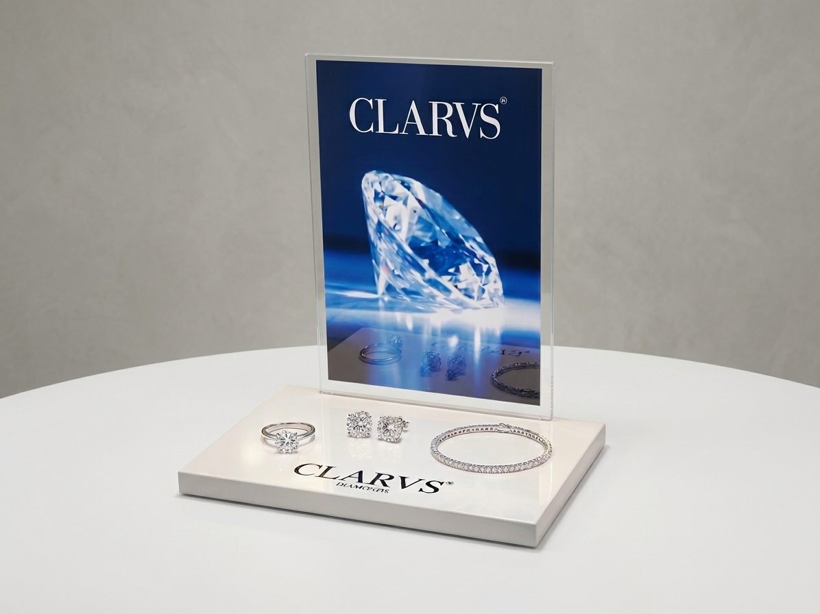 espositore durevole da vetrina in legno e plexiglass